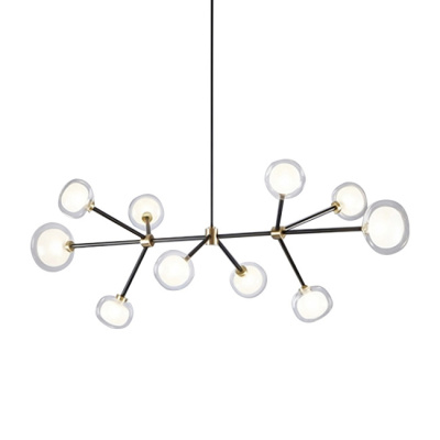 Подвесная люстра Delight Collection Nabila 10101P/10 black/gold