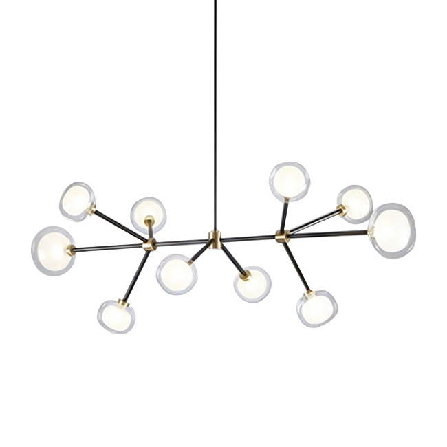 Подвесная люстра Delight Collection Nabila 10101P/10 black/gold