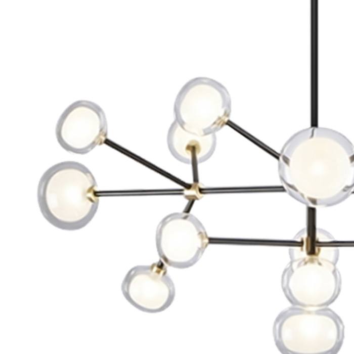 Подвесная люстра Delight Collection Nabila 10101P/10 black/gold