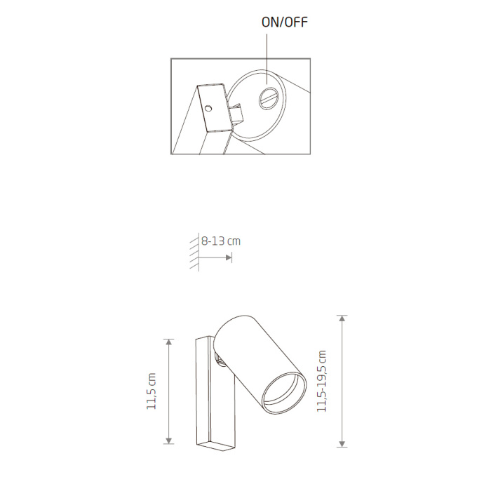 Настенный светильник Nowodvorski Mono White 7808