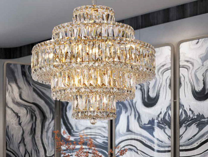 Люстра 8459+6/C gold Newport