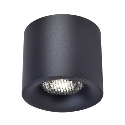 Светильник потолочный черный LED 1*10W 4000K 530Lm Ra 36° IP20 D80xH70 170-240VV ST761.443.10