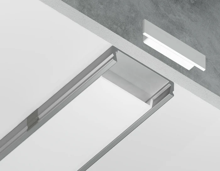 Алюминиевый профиль накладной 23.8*6 для светодиодной ленты до 20мм Ambrella light GP1800AL