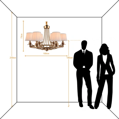 Люстра подвесная Arte Lamp EMPIRE A5012LM-6RB