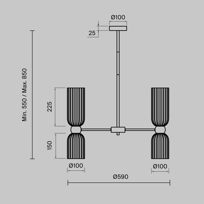 Люстра на штанге Maytoni Antic MOD302PL-10W