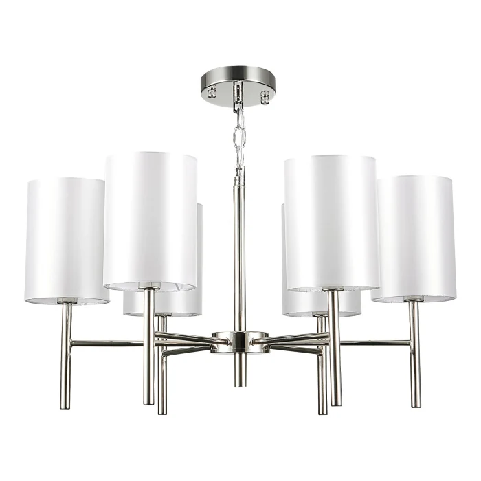 SLE107303-06 Светильник подвесной Никель/Белый E14 6*40W