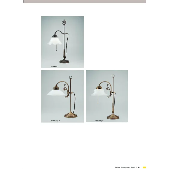 Настольная лампа Berliner Messinglampen T40G6-17opB