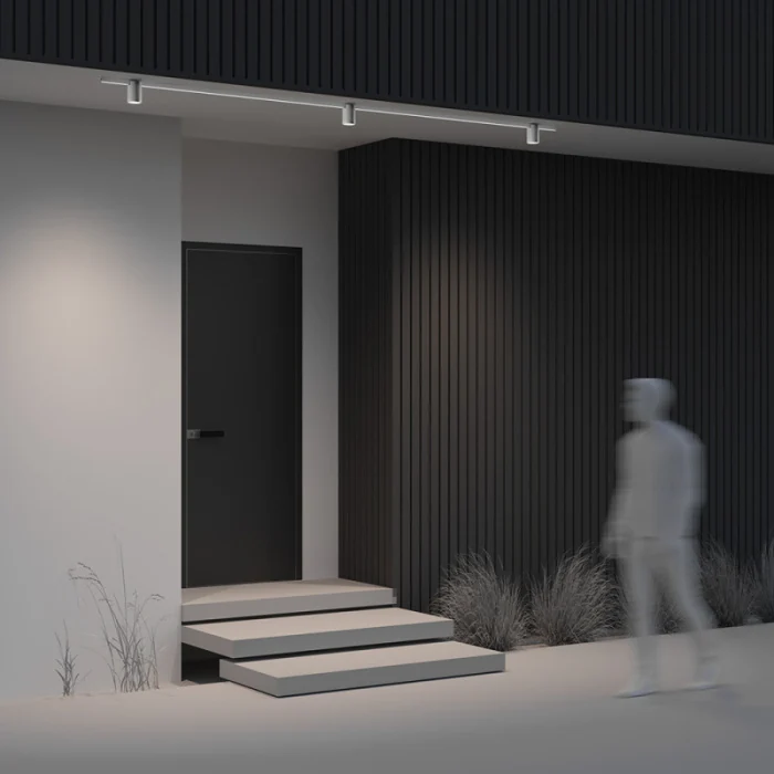 Трековый однофазный уличный светодиодный светильник Elasity IP black O-TR01-2-S-16WW3K