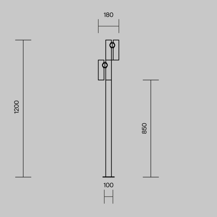 Садово-парковый светильник Maytoni Torq O494FL-L20B3K