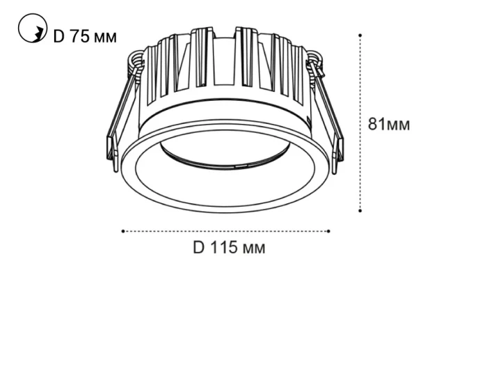 Светильник встраиваемый влагозащищенный ITALLINE IT08-8036 white 4000K-4190-4192