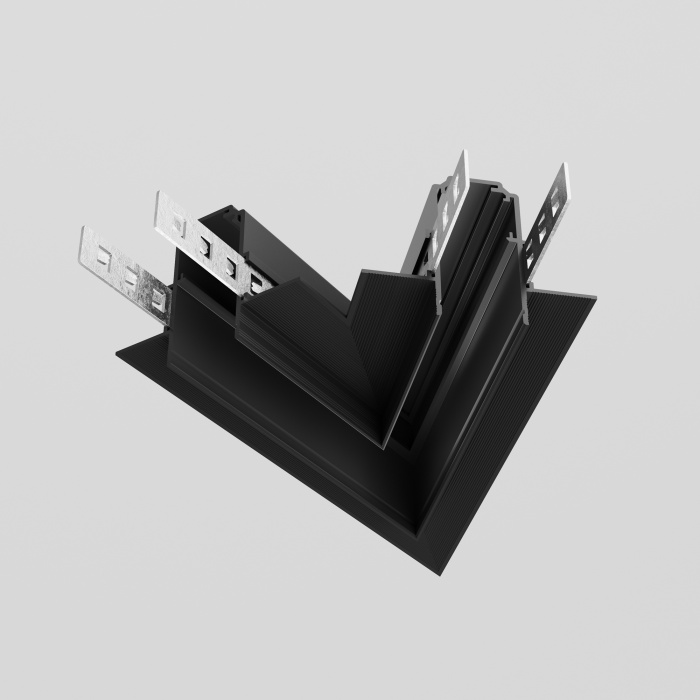 Коннектор угловой 45° Exility встраиваемый под ГКЛ 9,5мм, черный Maytoni TRA034CLS-42B