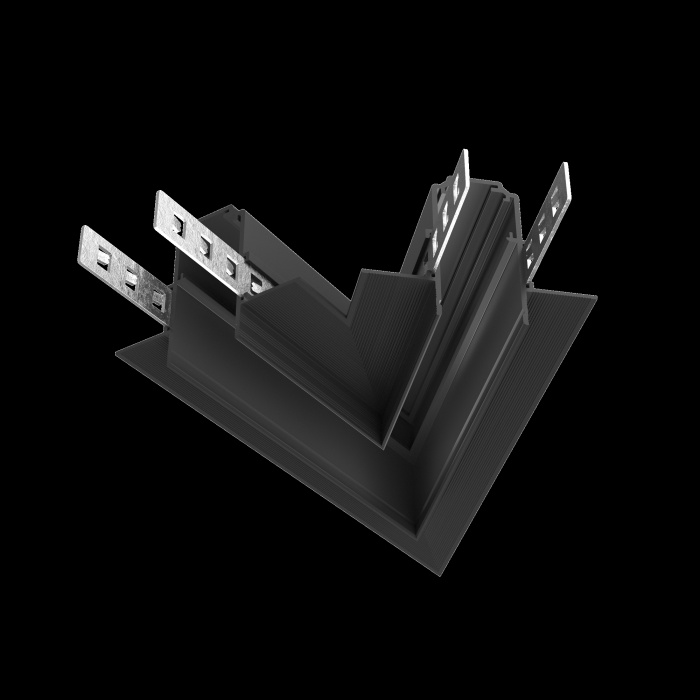 Коннектор угловой 45° Exility встраиваемый под ГКЛ 9,5мм, черный Maytoni TRA034CLS-42B