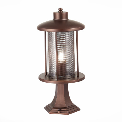 Светильник уличный наземный ST-Luce SL080.405.01 Темный кофе/Прозрачный, Темный кофе E27 1*60W