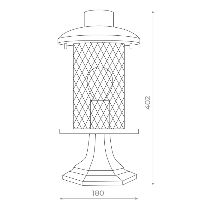 Светильник уличный наземный ST-Luce SL080.405.01 Темный кофе/Прозрачный, Темный кофе E27 1*60W