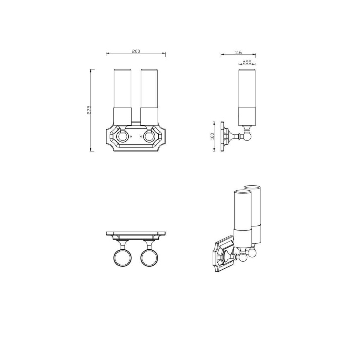 Бра Lucia Tucci VET W5850.2 chrome