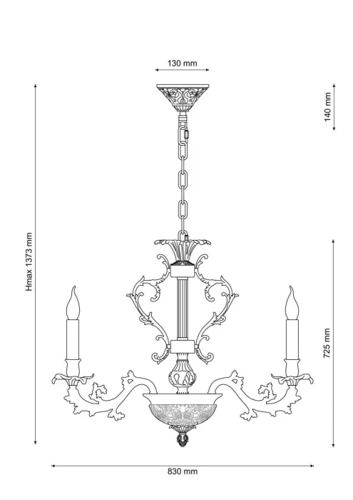 Люстра подвесная Lucia Tucci FIRENZE 1780.15.3 antique gold