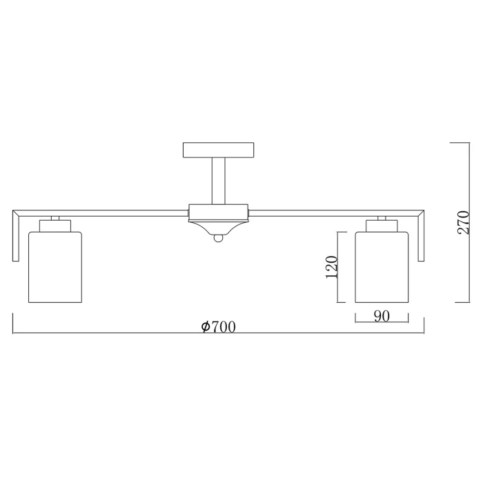 Потолочная люстра на штанге STYLE ESCADA 1142/7P Gold