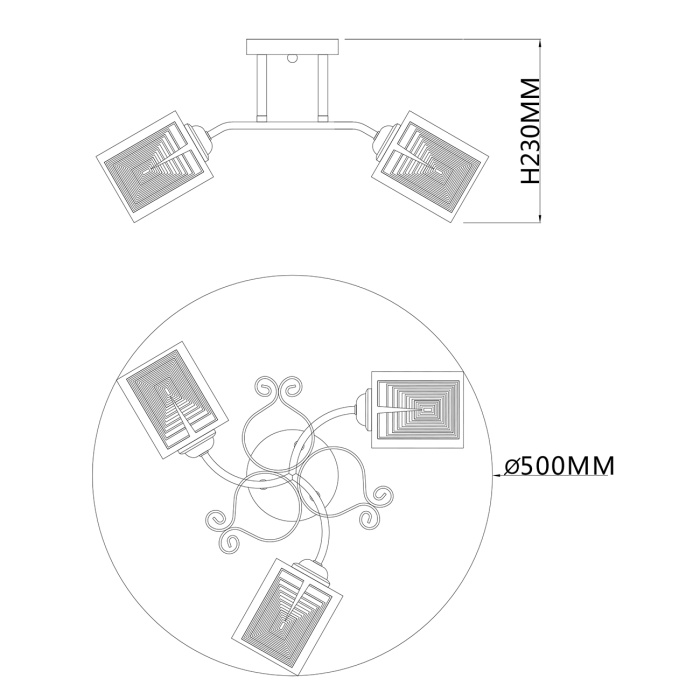 Потолочный светильник SPIREA ESCADA 1105/3PL