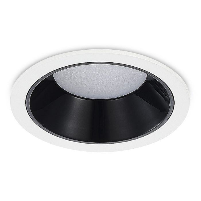 Светильник встраиваемый Черный LED 1*7W 3000K 630Lm Ra80 120° IP20 D85xH45 100-240V ST755.438.07