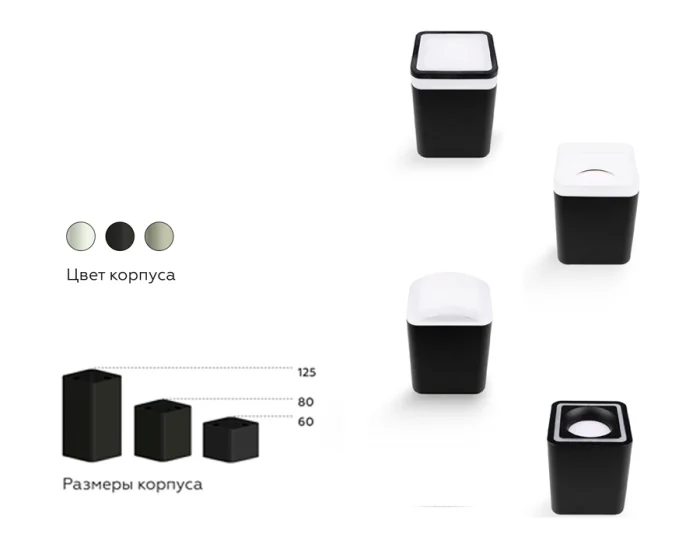 Корпус светильника накладной для насадок 70*70mm Ambrella light C7840