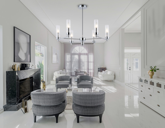 Люстра со стеклянными плафонами на штанге Ambrella light LH55151