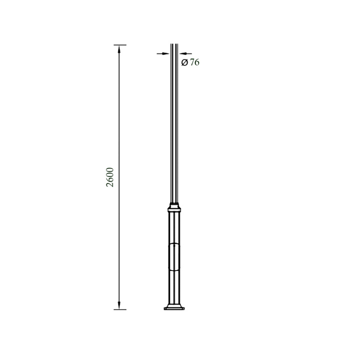 Опора для столба Natural Concepts  NC-00H3-260-SB