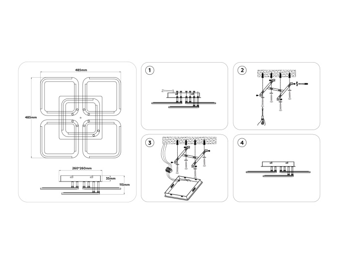 Светильник светодиодный потолочный AMBRELLA light FA8949