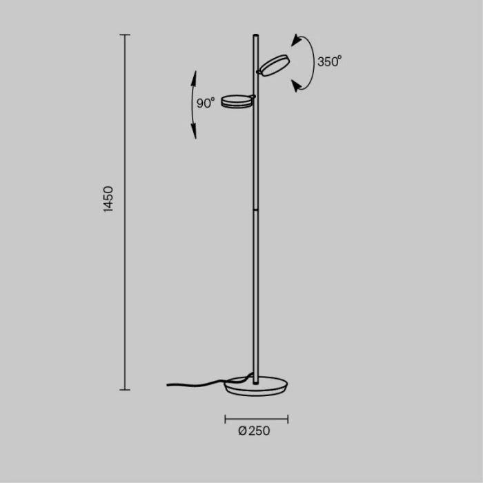Торшер Maytoni MOD070FL-L12B3K