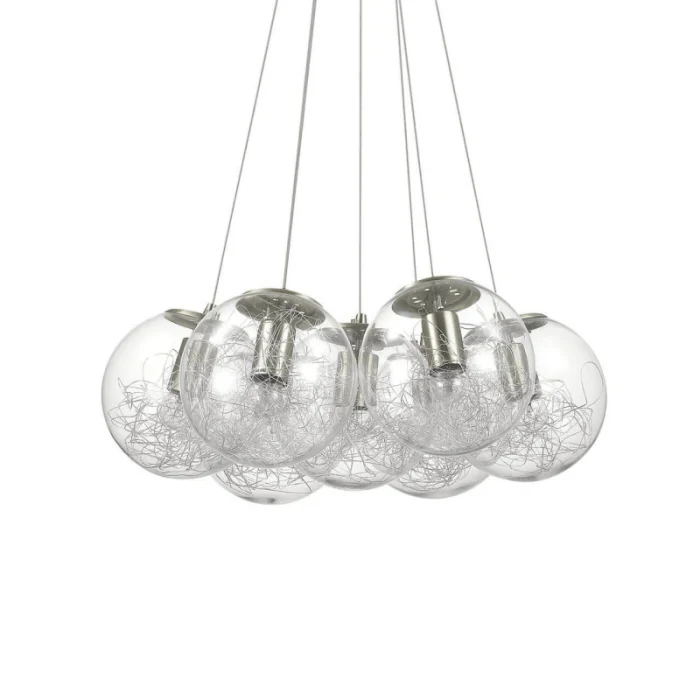 Подвесной светильник Ideal Lux Mapa Sat SP7 Nickel 176062