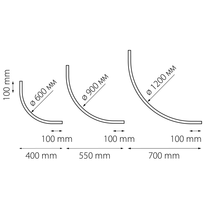 Трек 24V однофазный дуговой Linea Lightstar 506047