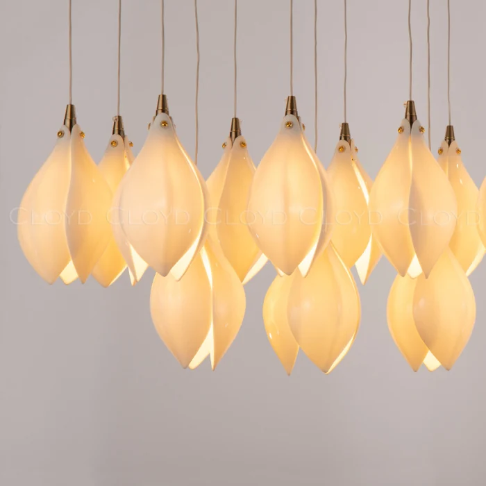 Люстра Cloyd MANGRA C19 / L100 см - керамика - белый (арт.10365)