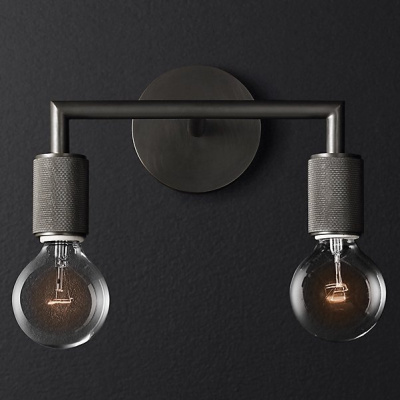 Бра RH Utilitaire Double Sconce Black ImperiumLoft