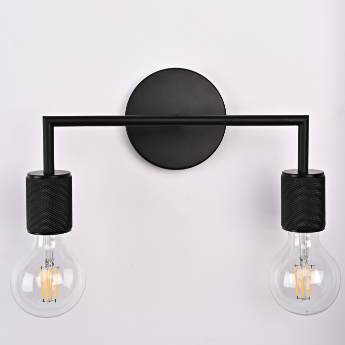 Бра RH Utilitaire Double Sconce Black ImperiumLoft