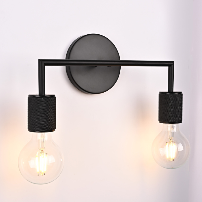 Бра RH Utilitaire Double Sconce Black ImperiumLoft