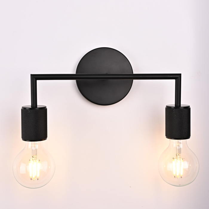 Бра RH Utilitaire Double Sconce Black ImperiumLoft