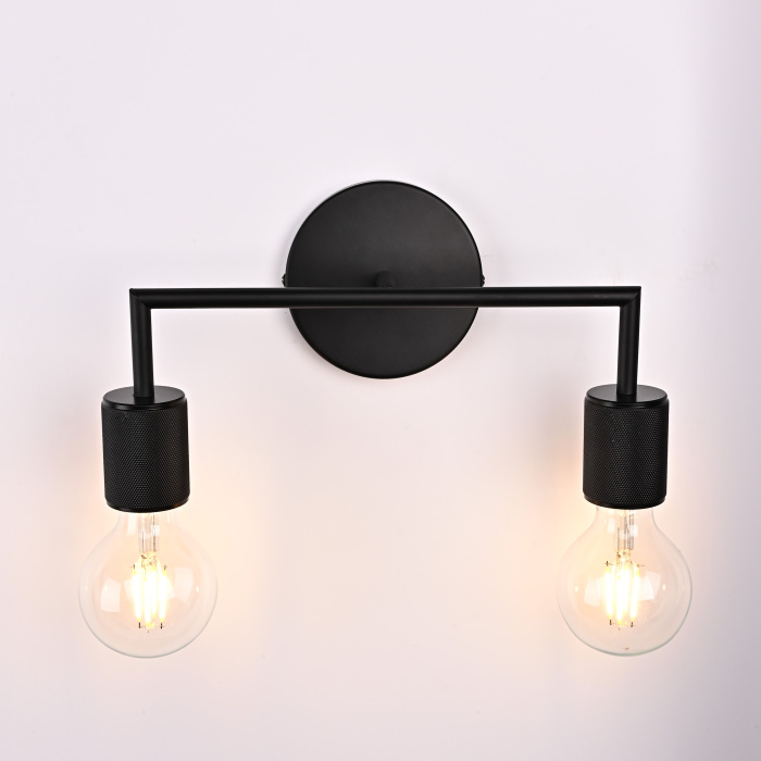 Бра RH Utilitaire Double Sconce Black ImperiumLoft