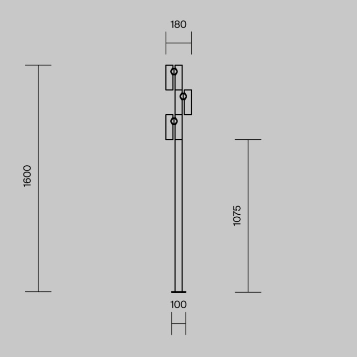 Садово-парковый светильник Maytoni Torq O494FL-L30B3K
