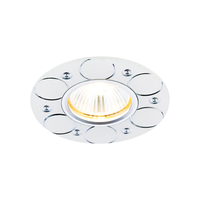 Круглый встраиваемый точечный светильник MR16 Ambrella light A808 W