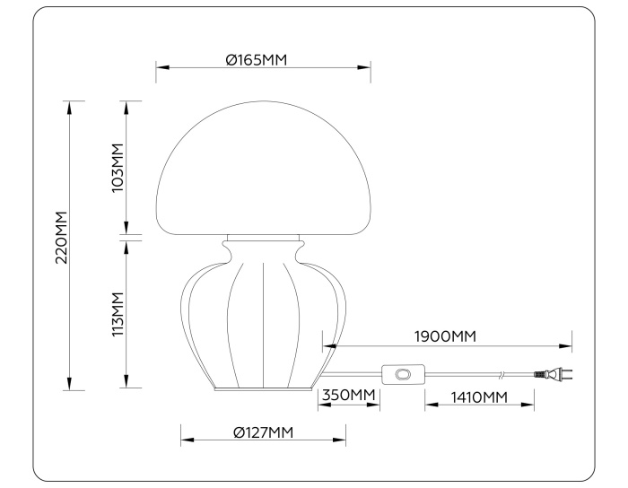 Настольная лампа HIGH LIGHT AMBRELLA LIGHT LH53249
