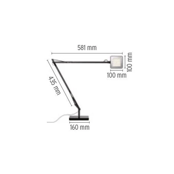 Настольная лампа Kelvin LED Base Shiny black F3311030 ImperiumLoft