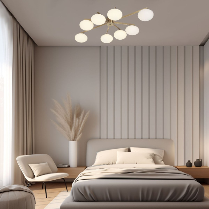 Потолочная люстра Eurosvet Opaline 70220/8 латунь Smart