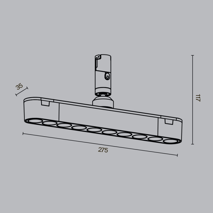 Трековый светильник Maytoni Points Rot TR203-1-10W3K-S-B