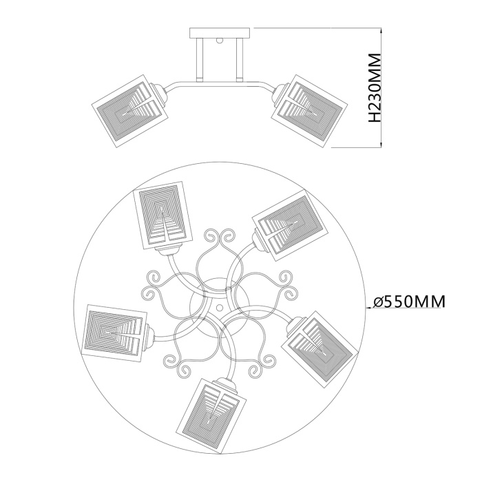 Потолочный светильник SPIREA ESCADA 1105/5PL
