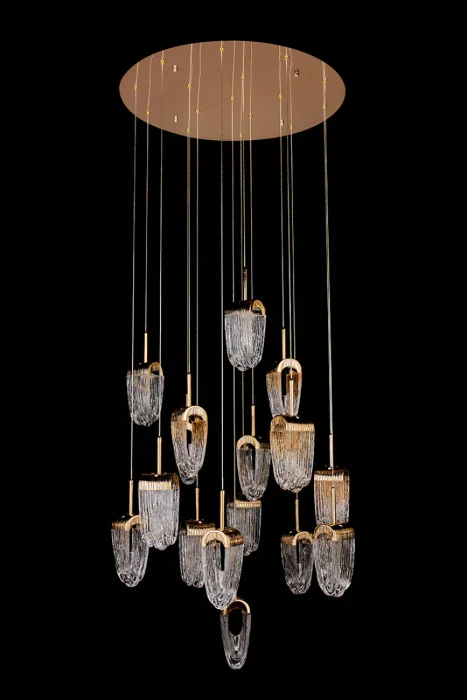 Подвесная люстра Leon Cascade LE7717/10+5+1 Gold