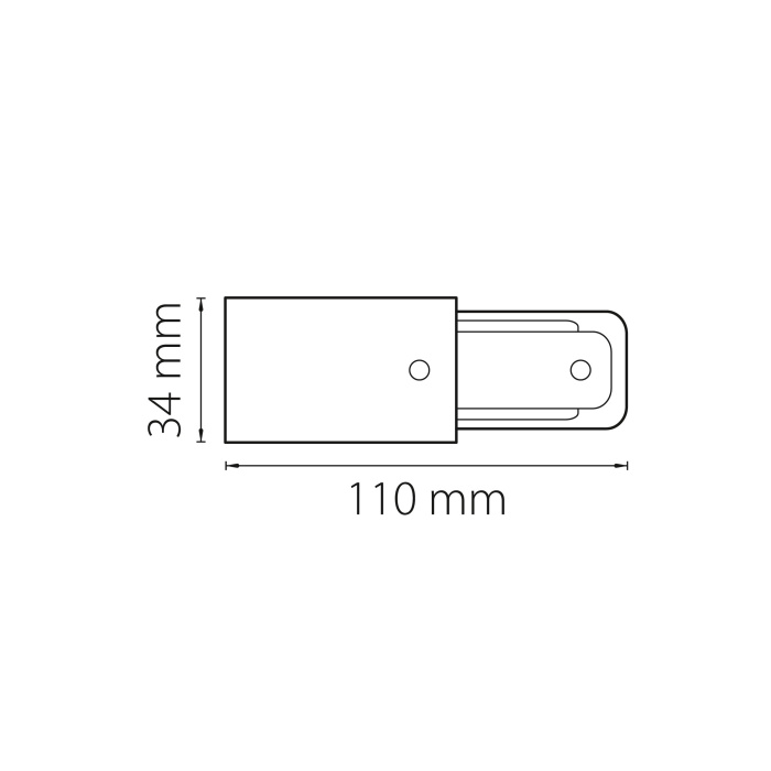Подвод питания Track 1 black LIGHTSTAR 502117