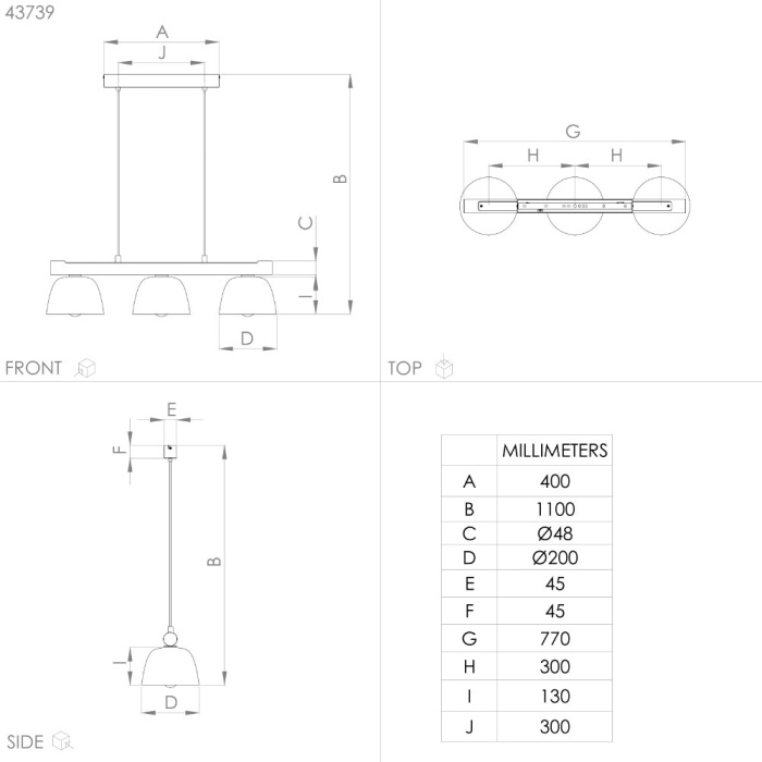 Подвесной светильник EGLO SHERBURN 43739