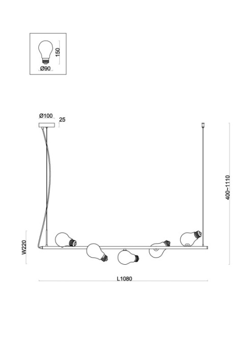 Подвесной светильник Freya Evidence FR5372PL-05B
