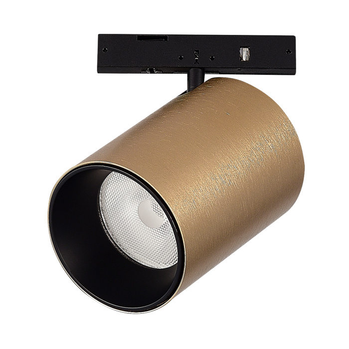 Магнитный трековый светильник Латунь LED 1*9W 3000K 500Lm Ra>90 36° IP20 D45xH63 24V ST671.336.09