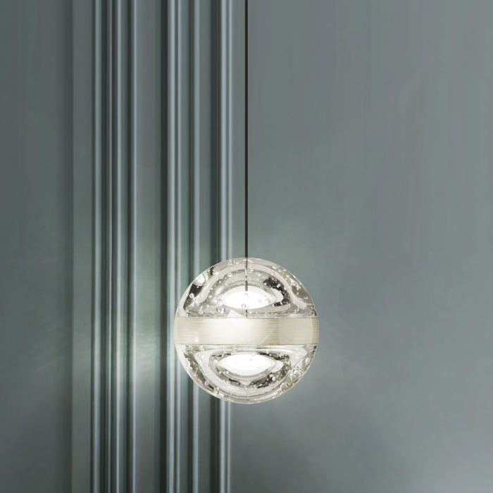 Подвесной светильник Delight Collection Frizzante MD23030088-1A nickel/clear