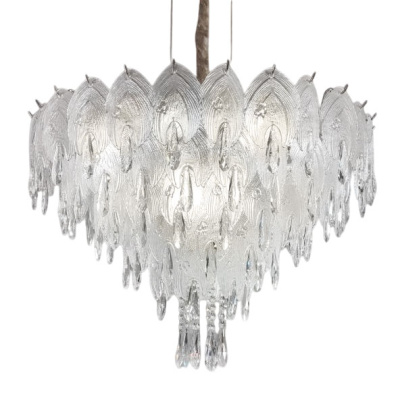 Подвесная люстра Delight Collection Crystal leaf 6489P/D800 gold/clear